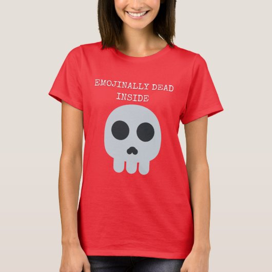 Funny dark skull emoji t-shirt (Voorkant)