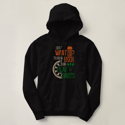 Funny Dart Apparel Mannen Hoodie (Design voorkant)