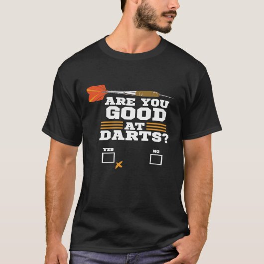 Funny Dart - ben je goed in kunst - Dart Player T-shirt (Voorkant)