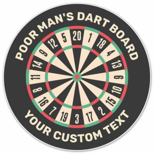 Funny Dart Board Sticker (Voorkant)