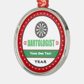 Funny Dart Game Lover Metalen Ornament (Links)