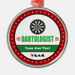 Funny Dart Game Lover Metalen Ornament