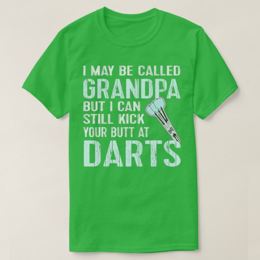 Funny Dart Grandpa Dart Team League Darts Gift T-shirt (Design voorkant)
