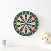 Funny Dartboard Circle Monogrammed Fun Grote Klok (Huis)