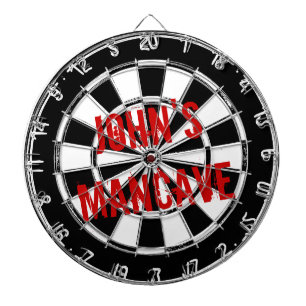 Funny dartboard voor mannen met een grijze mancave dartbord