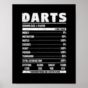 Funny darts, dikst-speler fan team poster