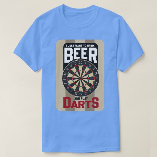 Funny darts gezegde darts motief dart player gi t-shirt (Design voorkant)