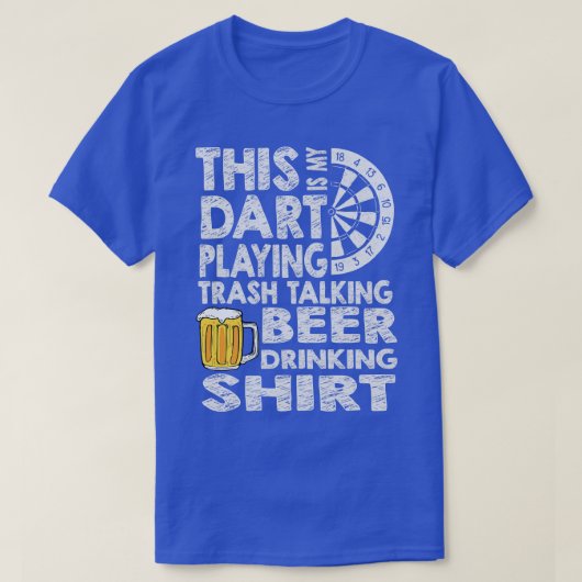 Funny darts gezegde darts motief dart player gi t-shirt (Design voorkant)