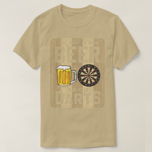 Funny darts gezegde darts motief dart player gi t-shirt (Design voorkant)