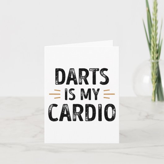 Funny Darts is mijn Cardio - Dartist Cadeau Kaart (Voorkant)