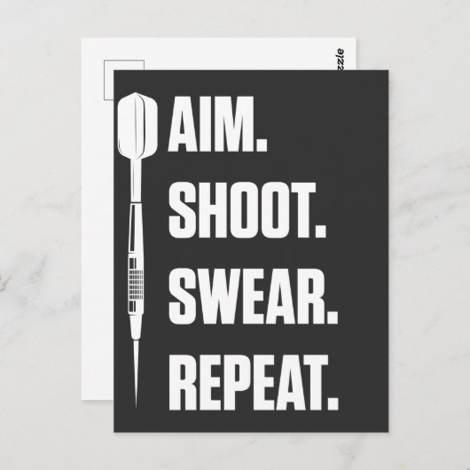 Funny Darts Problem Dartboard Fun Hobby Dart Playe Briefkaart (Voorkant / Achterkant)