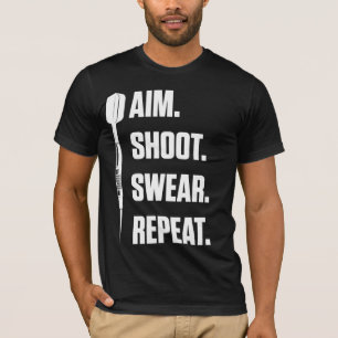 Funny Darts Problem Dartboard Fun Hobby Dart Playe T-shirt