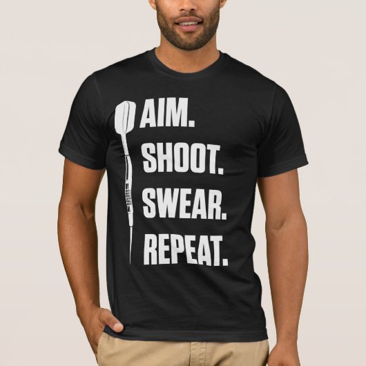 Funny Darts Problem Dartboard Fun Hobby Dart Playe T-shirt (Voorkant)