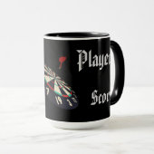 Funny Darts-spelers scoren, Combo Coffee-Mok Mok (Voorkant rechts)