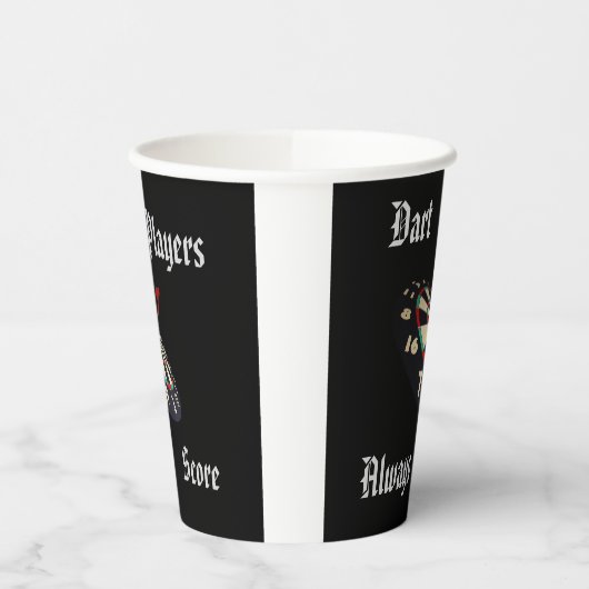 Funny Darts-spelers scoren, papierbekertjes Papieren Bekers (Links)