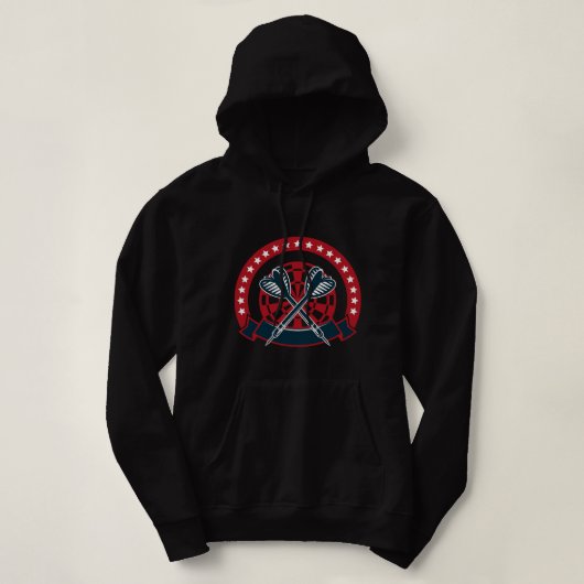 Funny darts voor donkere spelers Pally 20 darts Da Hoodie (Design voorkant)