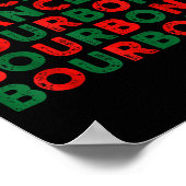 Funny Dasher Dancer Prancer &amp; Bourbon Christma Poster (Hoek)