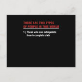 Funny Data Analyst Data Analysis Statistician Data Briefkaart (Voorkant)