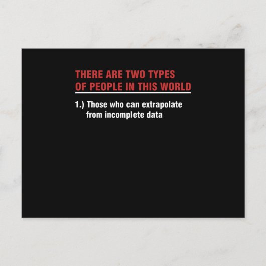 Funny Data Analyst Data Analysis Statistician Data Briefkaart (Voorkant)