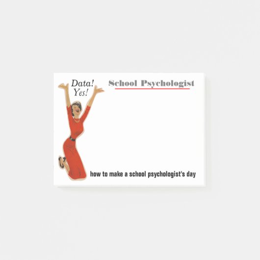 Funny Data Driven School Psycholoog Sticky Notes (Voorkant)