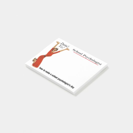 Funny Data Driven School Psycholoog Sticky Notes (Schuin)