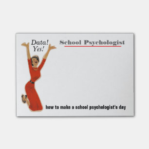 Funny Data Driven School Psycholoog Sticky Notes