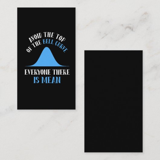 Funny Data Science Bell Curve Computer Programmer Visitekaartje (Voorkant / Achterkant)