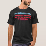 Funny Data Science Data Nerd Data Analyst Joke T-shirt<br><div class="desc">Funny Data Science Data Nerd Data Analyst Joke data, analist, data science, big data, bcba, data analist, data analist, data nerd, analyse, data wetenschapper, programmeren, machine learning, accounting, data analyse, deep learning, accountant, artificial intelligence, gedrag analist, spreadsheet, aba, data visualization, encryptie, nerd, computerwetenschap, robots, psychologie, grappig, ingenieur rbt, analyse van...</div>