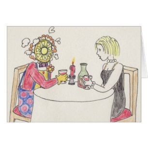 Funny Date Night Clown Romance Cartoon Art Humor