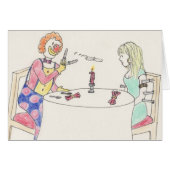 Funny Date Night Clown Romance Cartoon Art Humor (Voorkant Horizontaal)