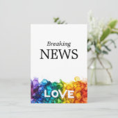 🌈 funny DATE Wedding change Painted With Love Informatiekaartje (Staand voorkant)