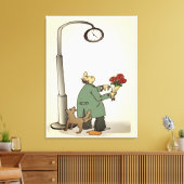 Funny "Dating" Stretched Canvas print (Insitu (Woonkamer))