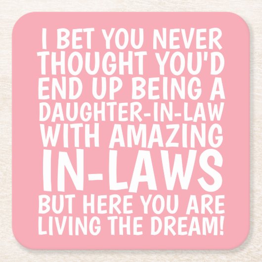 Funny Daughter-in-law  Kartonnen Onderzetters (Voorkant)