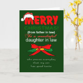 funny Daughter in law Merry Christmas Kaart (Gele Bloem)