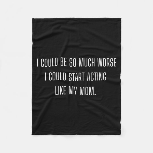 Funny Daughter Mom Mother  Fleece Deken (Voorkant)