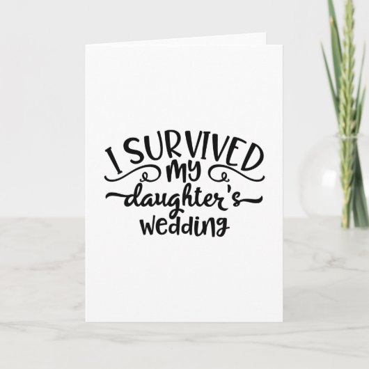 Funny Daughter's Wedding Design Kaart (Voorkant)
