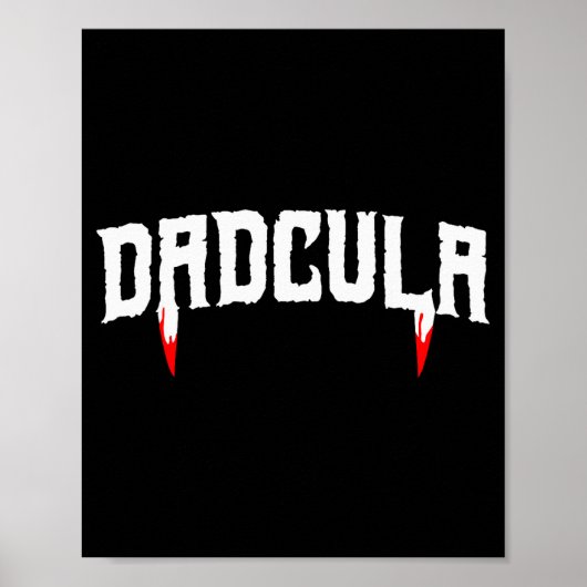 Funny Daula Halloween Dad Mens Costume Vamre Fangs Poster (Voorkant)