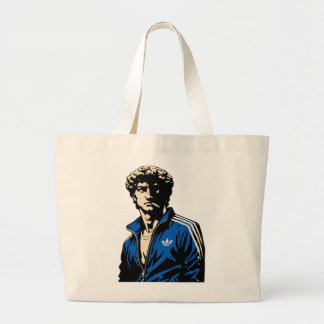 Funny David Michelangelo statue in tracksuit Grote Tote Bag