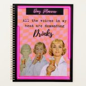 Funny Day Planner/Journal For Women Sassy-Drinks Planner (Voorkant)