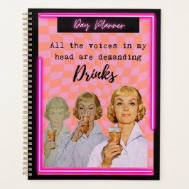 Funny Day Planner/Journal For Women Sassy-Drinks Planner
