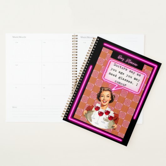 Funny Day Planner/Journal For Women Sassy-Glasses Planner (Display)