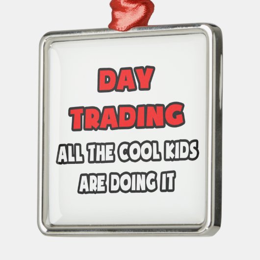 Funny Day Trader Shirten en geschenken Metalen Ornament (Links)