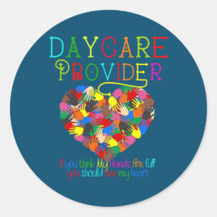 Funny Daycare Provider Childcare Teacher Ronde Sticker