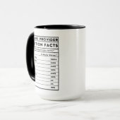 Funny Daycare Provider Nutrition Facts Mok (Voorkant links)