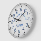 Funny Daylight Savings Time Herfst Back Clock Grote Klok (Hoek)