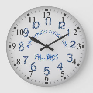 Funny Daylight Savings Time Herfst Back Clock Grote Klok