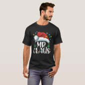 Funny de heer Claus Santa Hat met Kerstmis-Matchin T-shirt (Voorkant volledig)