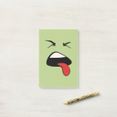 Funny de heer Yuck Face Jade Green Post Post-it® Notes (Op bureau)
