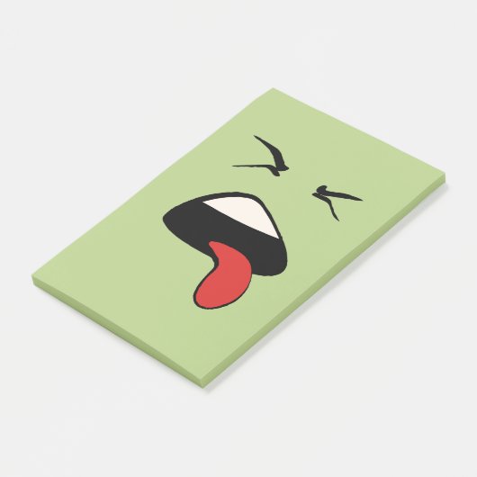 Funny de heer Yuck Face Jade Green Post Post-it® Notes (Schuin)