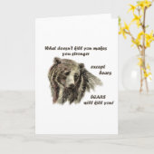 Funny DE Motivational Quote draagt doden u Kaart (Gele Bloem)